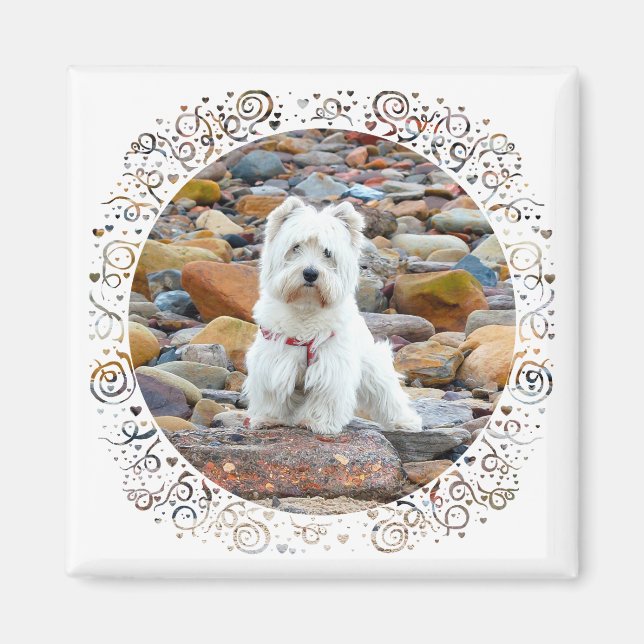 Westie on the Rocks Magnet (Front)