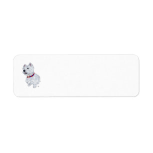 Westie Patriotic Return Address Label