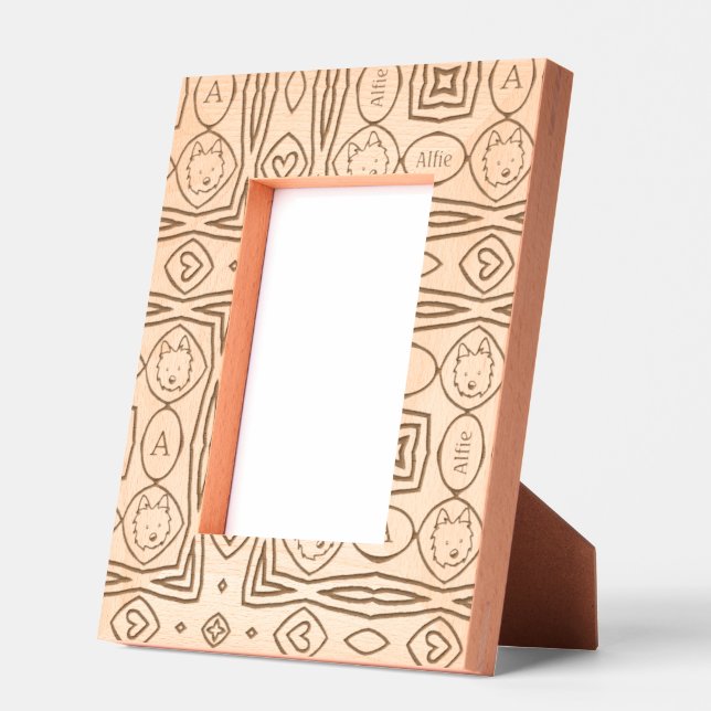 Westie Personalised  Etched Frames (Left)