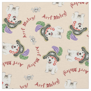 Westie Pirate Fabric