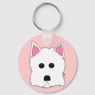 Westie Portrait Key Ring