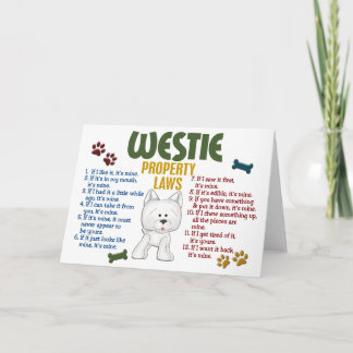 Westie Property Laws 4 Card