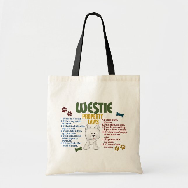 Westie Property Laws 4 Tote Bag (Front)