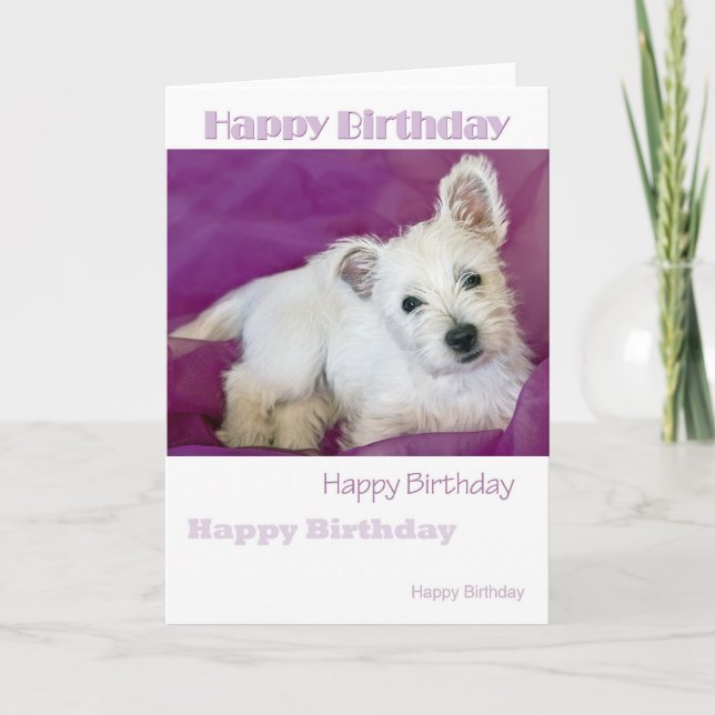 Westie Pup Card (Front)