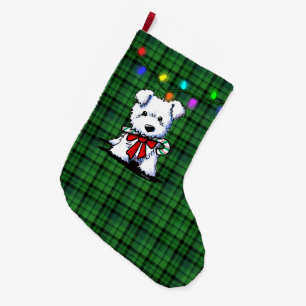 Westie Puppy KiniArt Christmas Stocking