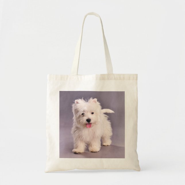 Westie puppy tote (Front)