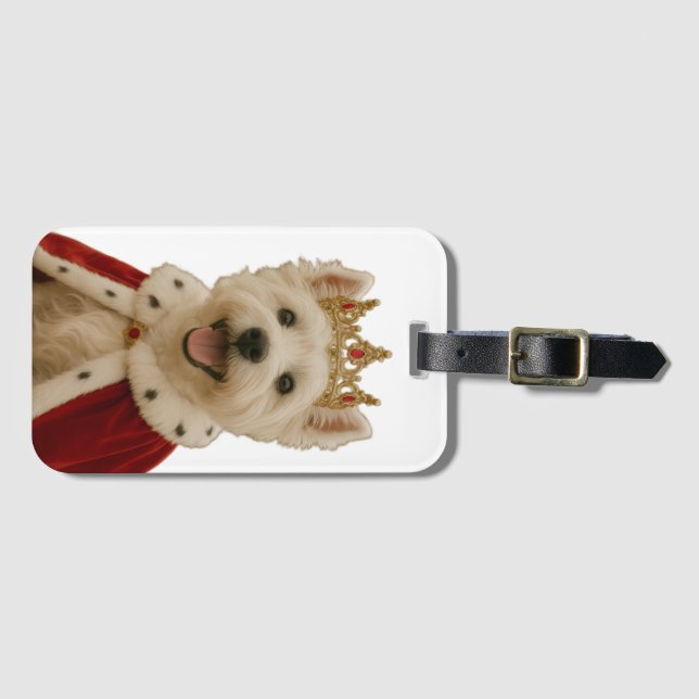 Westie Queen Luggage Tag (Front Horizontal)