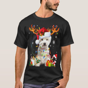 Westie Reindeer Family Matching Christmas Pyjamas T-Shirt