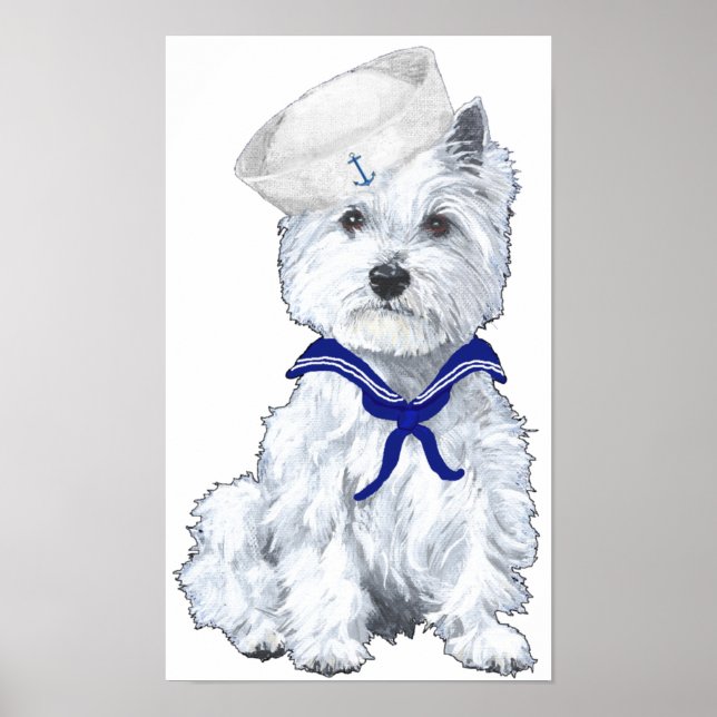 Westie Sailor  Poster (Front)