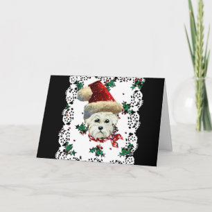 Westie Santa Holiday Card