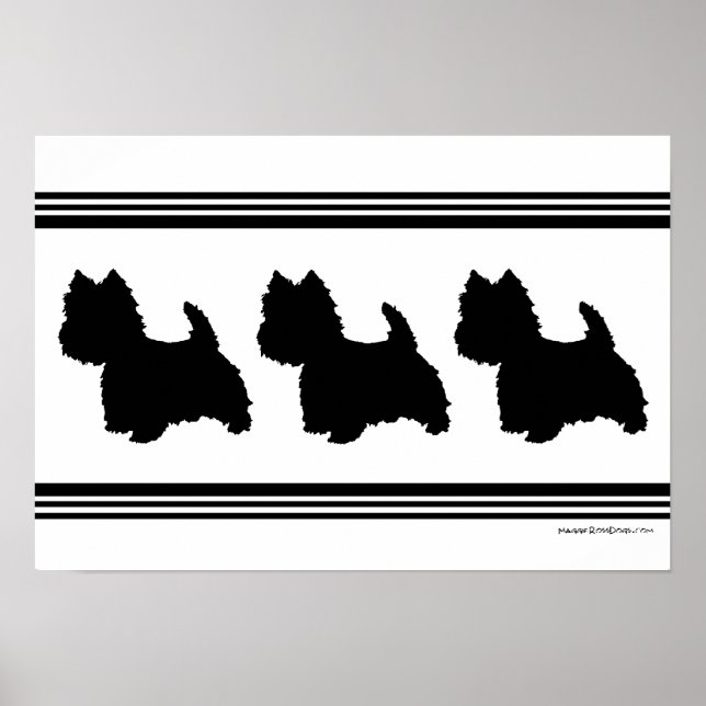 Westie Silhouette Poster (Front)