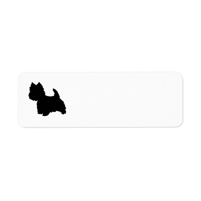 Westie Silhouette Return Address Label (Front)