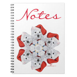 Westie Snowflake Spiral Notebook