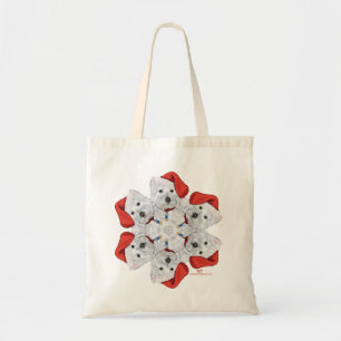 Westie Snowflake Tote Bag