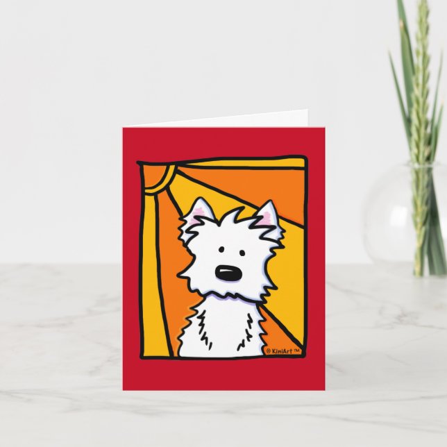 Westie Sunshine Note Card (Front)
