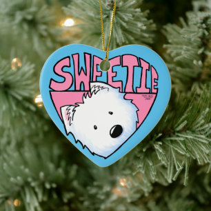 Westie Sweetie Ceramic Tree Decoration