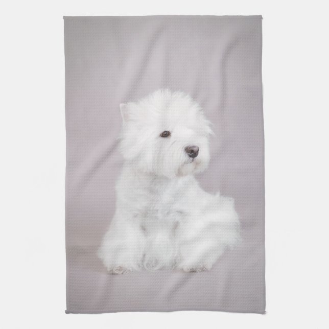 Westie Tea Towel (Vertical)