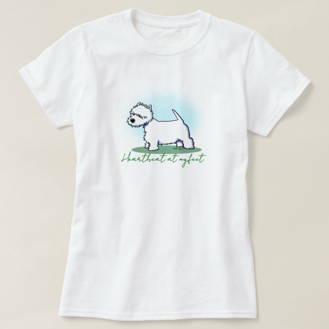 Westie Terrier 100% Cotton T-Shirt (Design Front)