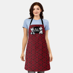 Westie Terrier Christmas Apron