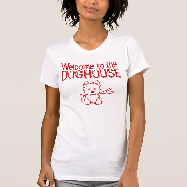 Westie Terrier Doghouse T-Shirt (Front)