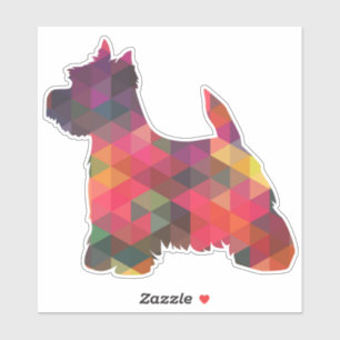 Westie Terrier Geometric Pattern Silhouette