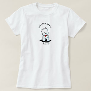 Westie Terrier Practice Makes 100% Cotton T-Shirt