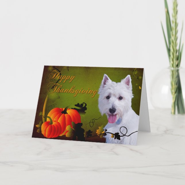 Westie Thanksgiving Card (Front)