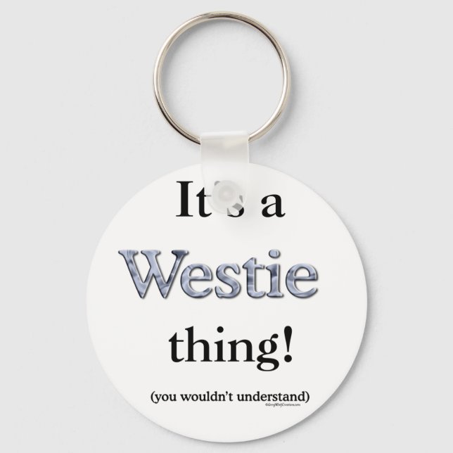 Westie Thing Key Ring (Front)