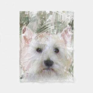 WESTIE THROW FLEECE BLANKET
