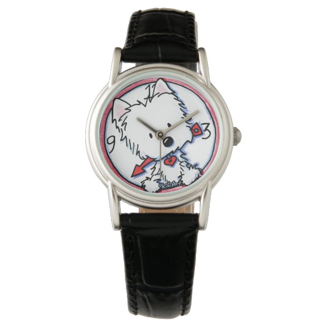 Westie Time Wrist Watch (Front)