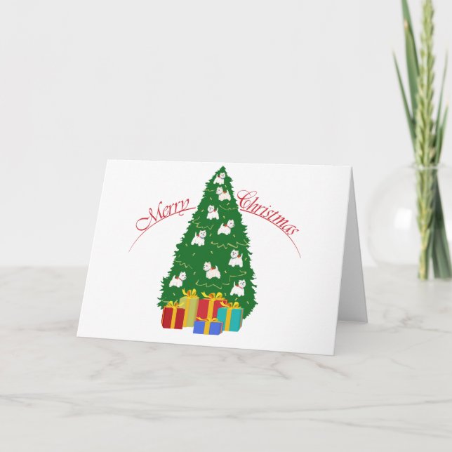 Westie Tree Holiday Card (Front)
