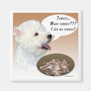 Westie Turkey Magnet