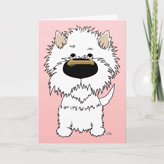 Westie Valentine Holiday Card (Front)