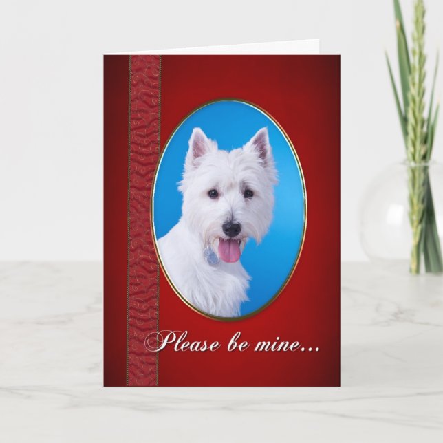 Westie Valentine Holiday Card (Front)