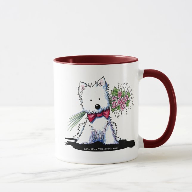 Westie Valentine Prince Mug (Right)