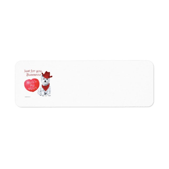 Westie Valentine Return Address Label (Front)