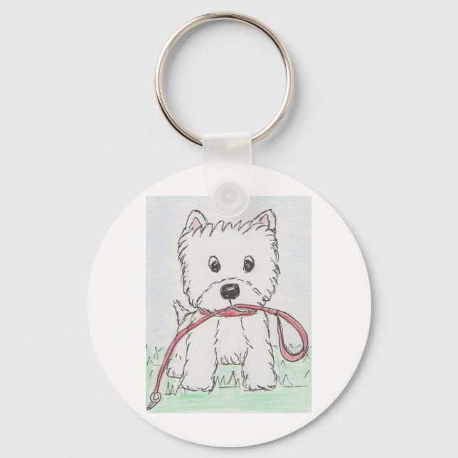 WESTIE WALKIES KEY RING (Front)