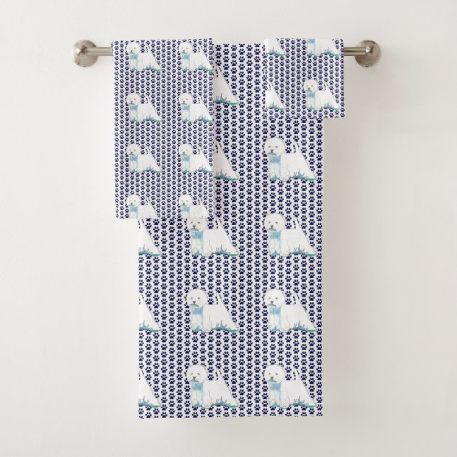 Westie West Highland Terrier Bath Towel paws (Insitu)