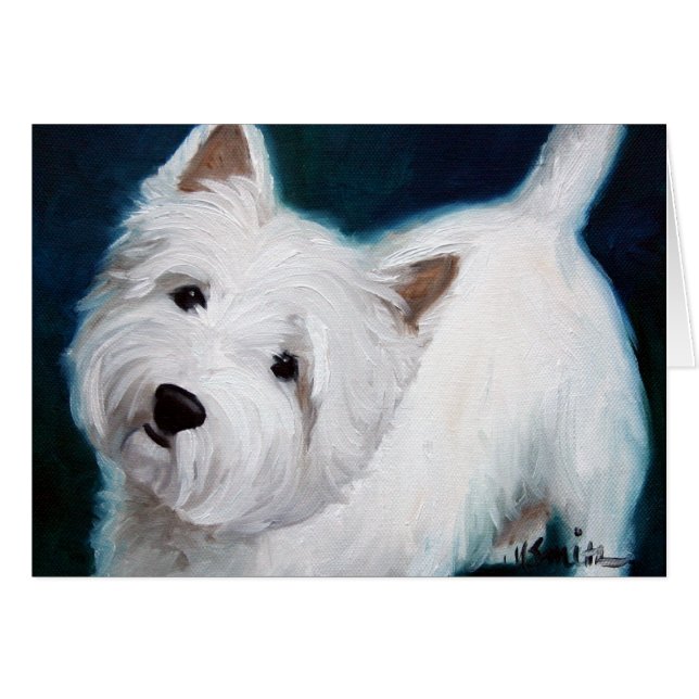 Westie West Highland Terrier Dog Card (Front Horizontal)