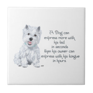 Westie Wisdom Ceramic Tile