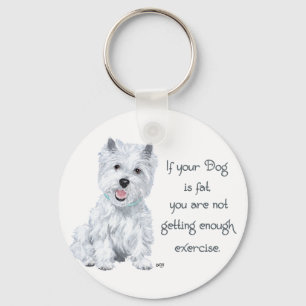 Westie Wisdom - Fat Dog? Key Ring