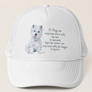 Westie Wisdom - Wagging Tail or Tongue? Trucker Hat