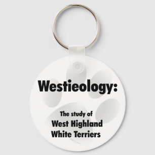 Westieology - Study of Westies Keychain