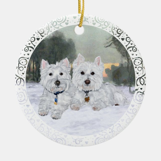 Westies Christmas Ornament (Front)
