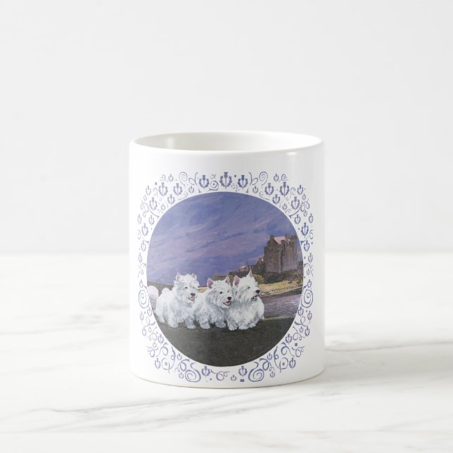 Westies in Scotland Coffee Mug (Center)