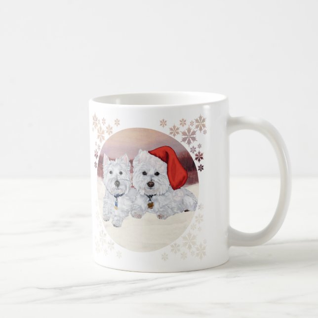 Westies in Wintertime Coffee Mug (Right)