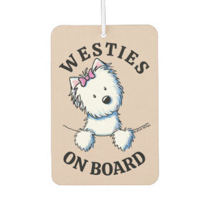 Westies On Board Car Air Freshener