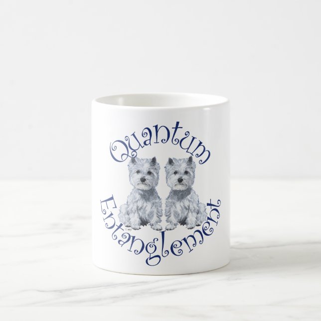 Westies Quantum Entanglement Coffee Mug (Center)