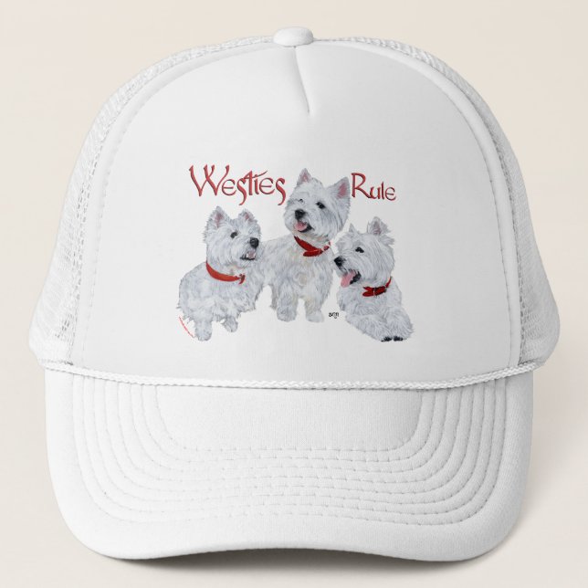 Westies Rule! Trucker Hat (Front)