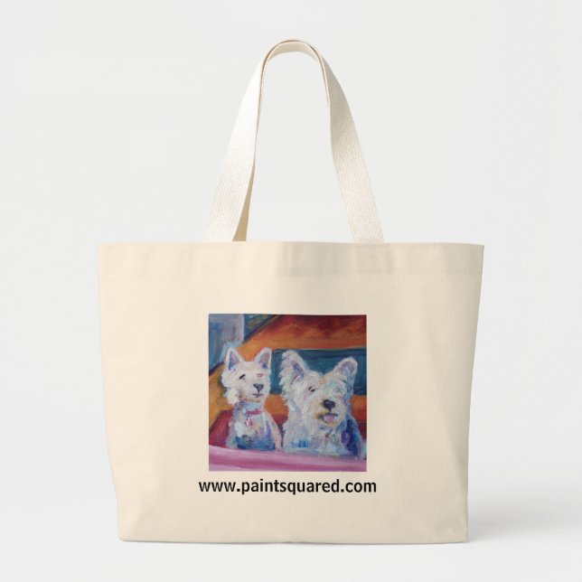 Westies:  They're Home!  Doggy Tote Bag (Front)